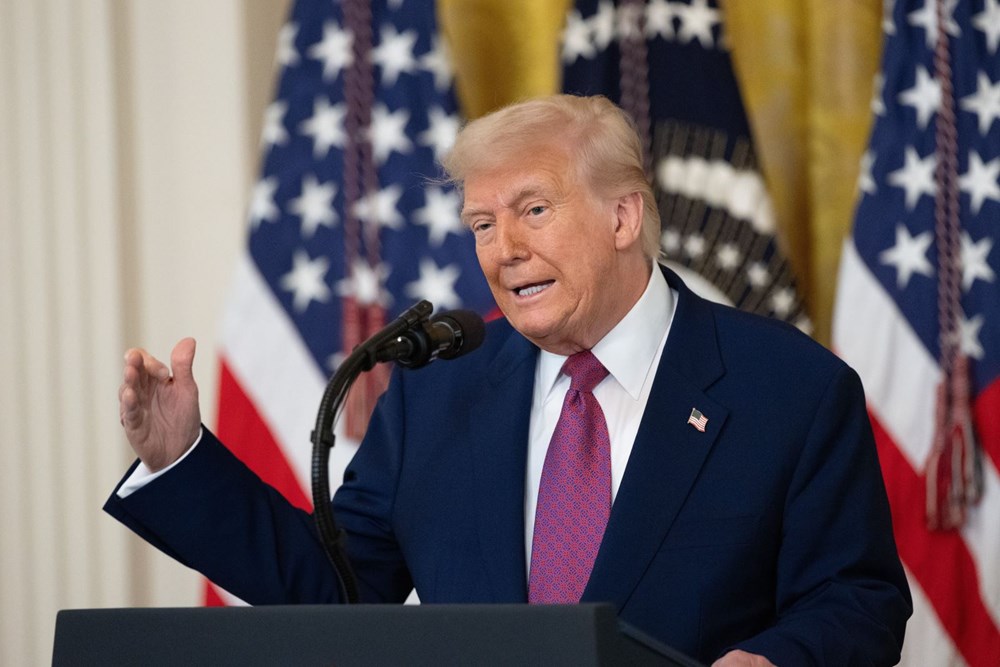 Tổng thống Mỹ Donald Trump phát biểu tại một sự kiện ở Nhà Trắng. Ảnh: THX/TTXVN
