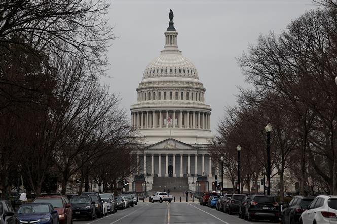 Tòa nhà Quốc hội Mỹ tại Washington, D.C. Ảnh: THX/TTXVN