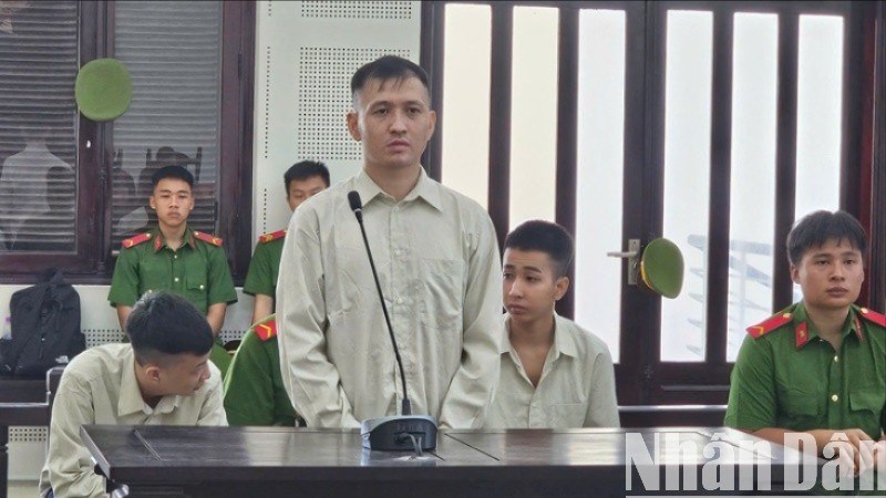 Bị cáo Đỗ Minh Tuyến tại phiên tòa. (Ảnh: ANH ĐÀO)