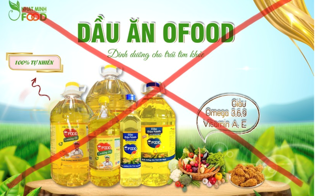 Dầu ăn OFOOD không đạt tiêu chuẩn an toàn thực phẩm.