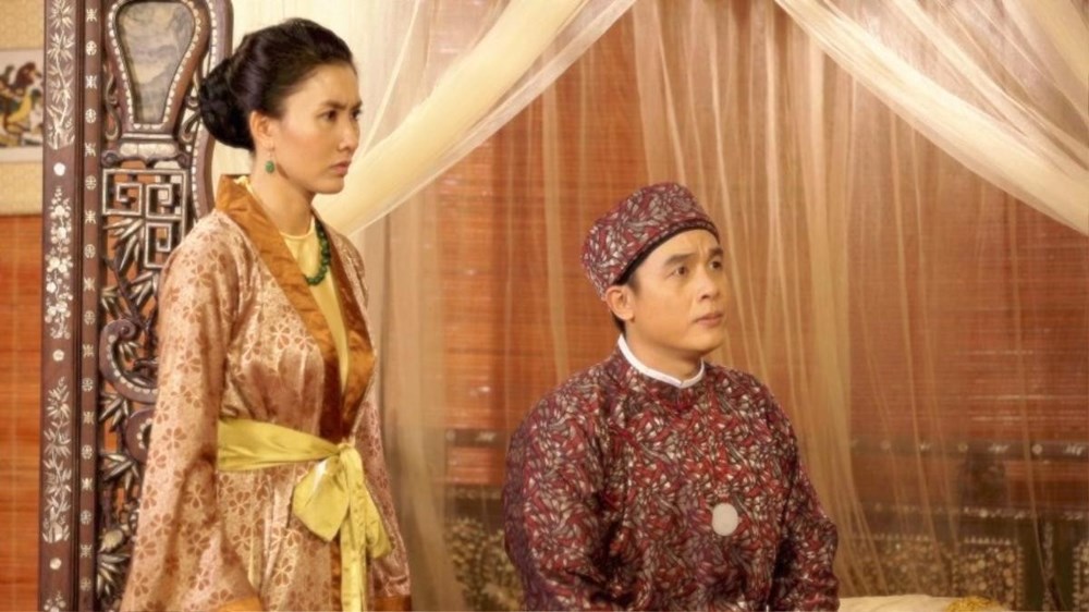 Hòa Hiệp và Nguyệt Ánh trong phim.