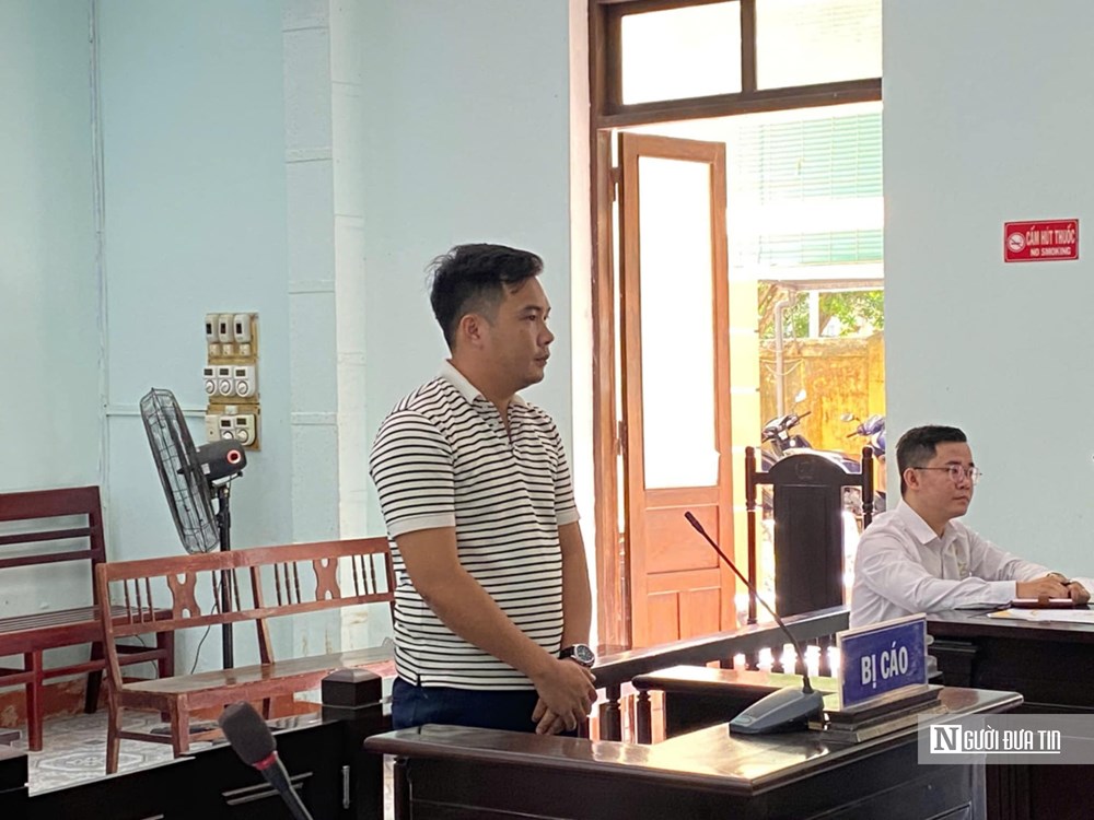 Bị cáo Nguyễn Hoà tại phiên toà.