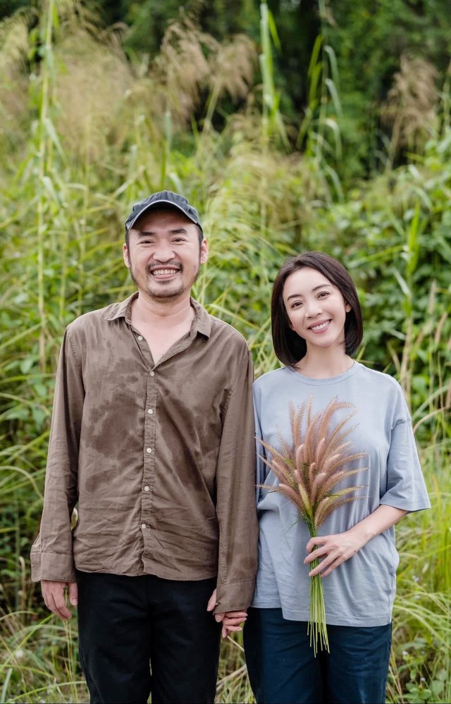 Vợ chồng Thu Trang và Tiến Luật.