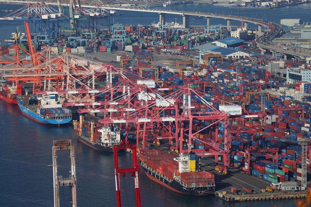 Cảng hàng hóa Busan, Hàn Quốc. Ảnh minh hoạ: Yonhap/TTXVN