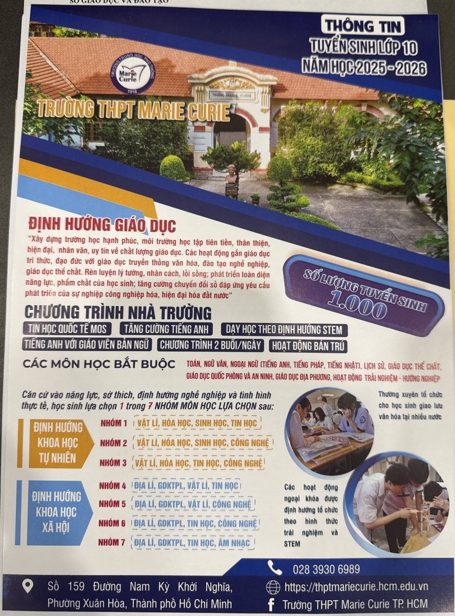 Các trường THPT trên địa bàn TP Hồ Chí Minh đã có những hướng dẫn chi tiết về tổ hợp môn giúp phụ huynh và học sinh dễ dàng định hướng và lựa chọn.