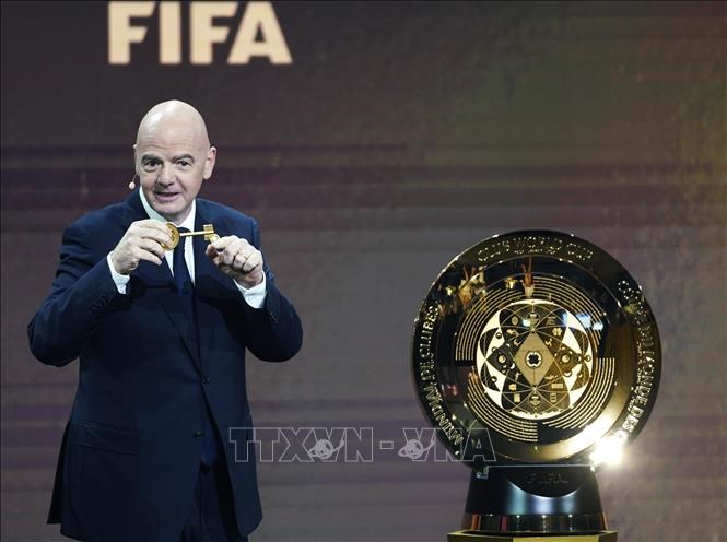 Chủ tịch FIFA Gianni Infantino phát biểu tại Miami, Mỹ. Ảnh tư liệu: THX/TTXVN