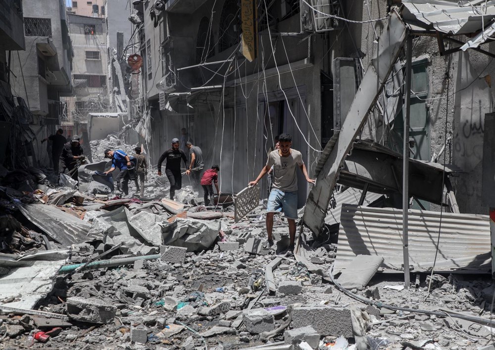 Cảnh đổ nát do chiến sự tại Dải Gaza. Ảnh: THX/TTXVN