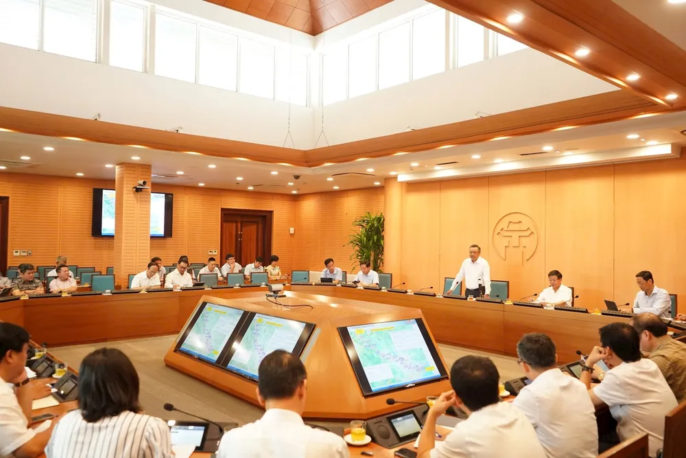 Chủ tịch UBND TP Hà Nội Trần Sỹ Thanh chủ trì cuộc họp về tiến độ GPMB 2 dự án đường sắt trọng điểm đoạn qua địa bàn Hà Nội