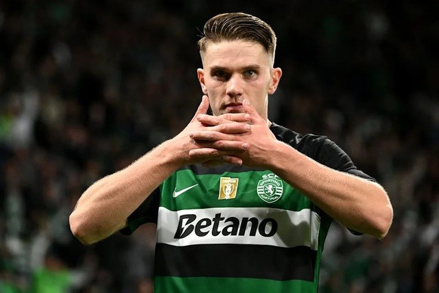 Tiền đạo Viktor Gyokeres của Sporting Lisbon đang trở thành cái tên hot trên thị trường chuyển nhượng hè này. (Ảnh: Zed Jameson/PA)