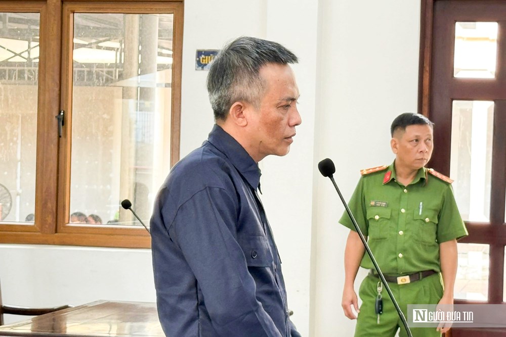 Bị cáo Bùi Vĩnh Tuấn tại phiên tòa xét xử.