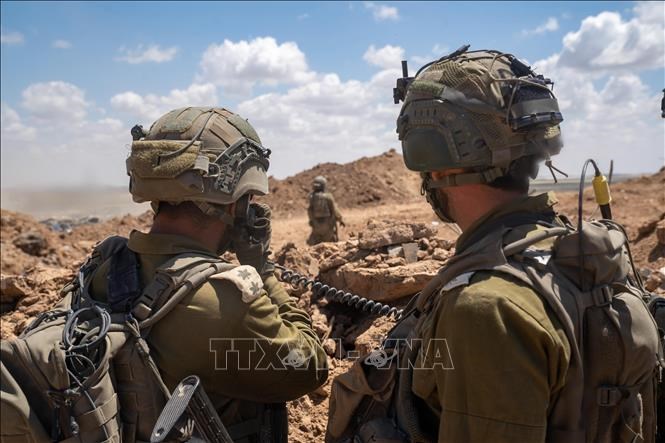 Binh sĩ Israel được triển khai tại Dải Gaza. Ảnh: THX/TTXVN