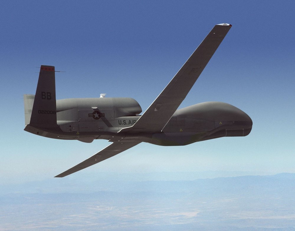 Máy bay trinh sát không người lái Global Hawk của quân đội Mỹ. Ảnh: Yonhap/ TTXVN