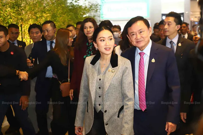 Ông Thaksin Shinawatra và bà Paetongtarn Shinawatra. Ảnh: BANGKOK POST