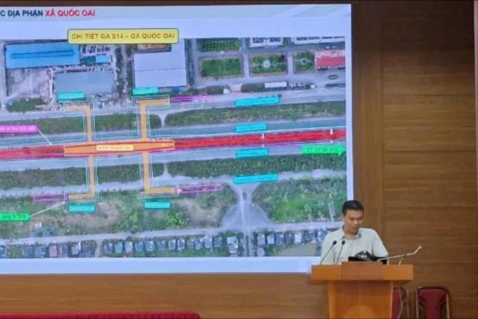 Giới thiệu về Dự án đầu tư xây dựng đường sắt đô thị Hà Nội, tuyến số 5. Ảnh: Hoàng Sơn