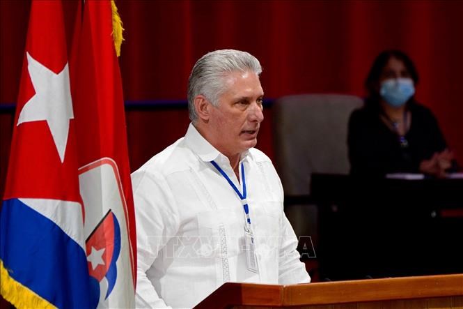 Chủ tịch Cuba Miguel Diaz-Canel. Ảnh: THX/TTXVN
