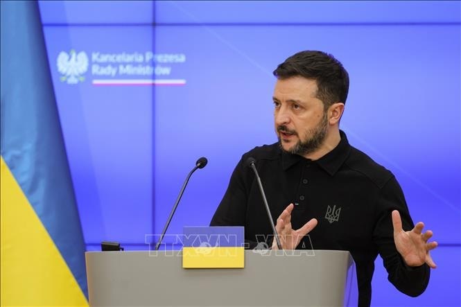 Tổng thống Ukraine Volodymyr Zelensky. Ảnh: PAP/TTXVN