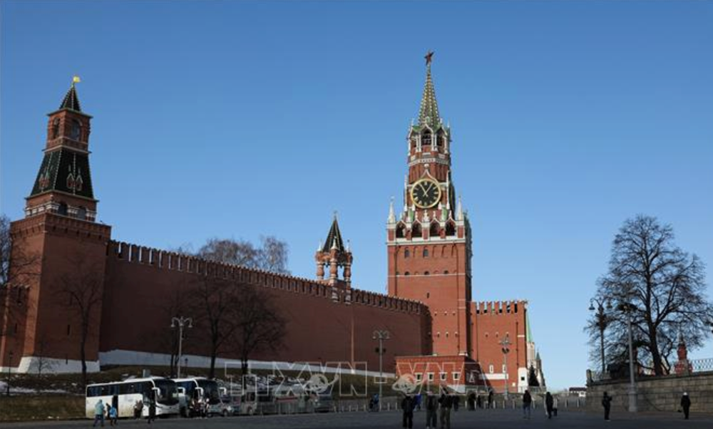 Quang cảnh bên ngoài Điện Kremlin ở thủ đô Moskva của Liên bang Nga. Ảnh: THX/TTXVN