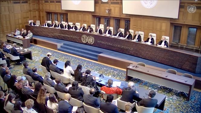 Toàn cảnh phiên họp công bố ý kiến tư vấn của ICJ.