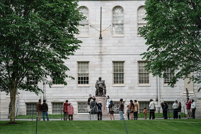 Khuôn viên Đại học Harvard tại Cambridge, Massachusetts, Mỹ. Ảnh: THX/TTXVN