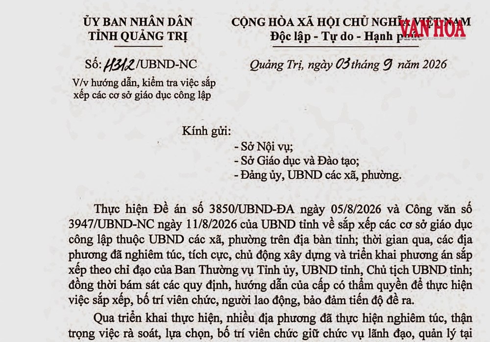 Vì sao Quảng Trị phải rà soát lại việc bố trí cán bộ quản lý trường học? - ảnh 1