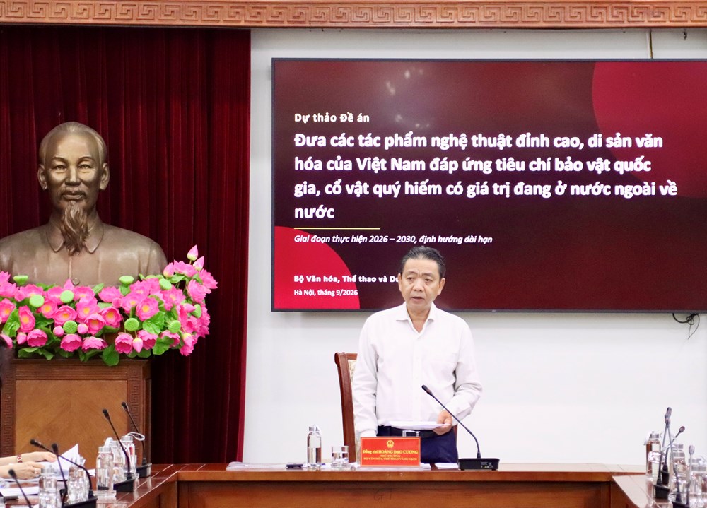 Khẩn trương hoàn thiện Đề án đưa di sản văn hóa Việt Nam ở nước ngoài về nước - ảnh 1