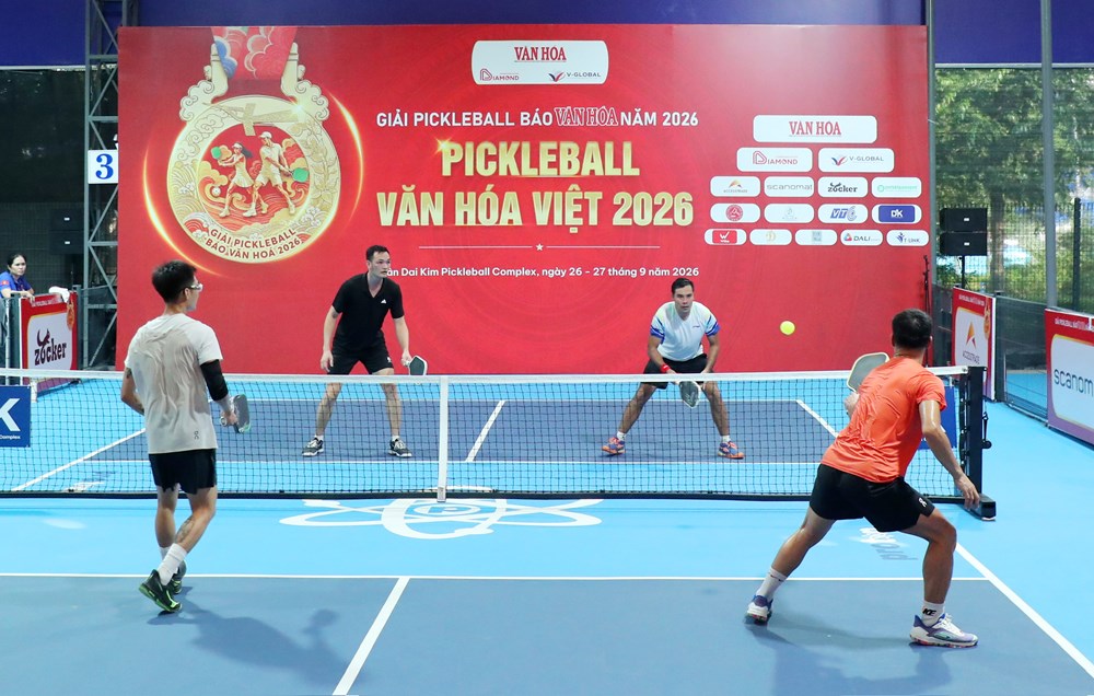 Kịch tính các trận chung kết hạng mục Phong trào tại Giải Pickleball Báo Văn Hóa năm 2026 - ảnh 1