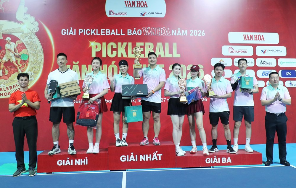Vinh danh những cặp đôi xuất sắc tại Giải Pickleball Báo Văn Hóa – “Pickleball Văn hóa Việt 2026”  - ảnh 2