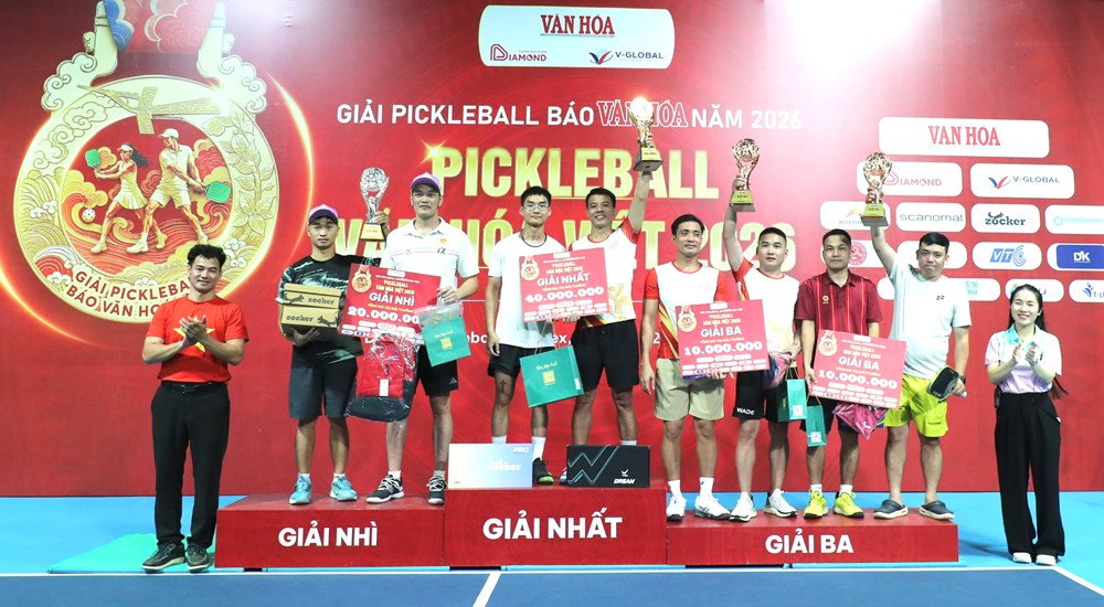Vinh danh những cặp đôi xuất sắc tại Giải Pickleball Báo Văn Hóa – “Pickleball Văn hóa Việt 2026”  - ảnh 5