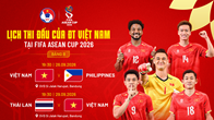 Lịch thi đấu của đội tuyển Việt Nam tại FIFA ASEAN Cup 2026