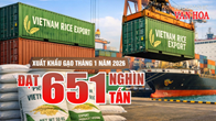 (Infographic) Xuất khẩu gạo tăng 19% ngay tháng đầu năm, Philippines giữ hơn nửa thị phần