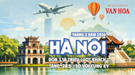 (Infographic) Du lịch Hà Nội tháng 2 bứt tốc: Hơn 3,18 triệu lượt khách, doanh thu vượt 12 nghìn tỉ đồng