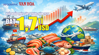 (Infographic) Xuất khẩu thủy sản 2 tháng đầu năm 2026 đạt 1,7 tỉ USD, tăng hơn 20%