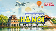 Hà Nội đón gần 15 triệu lượt khách du lịch trong 5 tháng đầu năm 2026