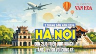 Du lịch Hà Nội 7 tháng đầu năm 2026 đón 21,16 triệu lượt khách, tăng 15%