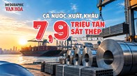 7,9 triệu tấn sắt thép xuất khẩu, thu về 5,4 tỉ USD