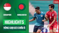 Highlight U23 Singapore vs U23 Bangladesh: Cơn mưa bàn thắng 