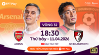 Link xem trực tiếp Arsenal vs Bournemouth, 18h30 ngày 11.4, vòng 32 Ngoại hạng Anh
