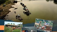 Những căn nhà không số ở xóm chài ven sông Lô