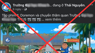 Các fanpage đồng loạt xóa video Doraemon quảng bá trường học ở Thái Nguyên