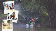 Công an dùng cano đưa học sinh vượt sông tìm con chữ ở Thái Nguyên