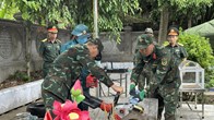 Lấy mẫu, số hóa thông tin hài cốt liệt sĩ tại Nghĩa trang Liệt sĩ xã Tuần Giáo