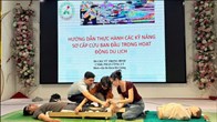 Tập huấn hướng dẫn sơ cứu ban đầu cho khách du lịch khi gặp sự cố