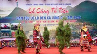 Lễ cúng Tổ tiên của người Lô Lô Đen hấp dẫn du khách ở Lũng Cú
