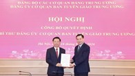 Ông Trần Thanh Lâm giữ chức Bí thư Đảng ủy cơ quan Ban Tuyên giáo Trung ương