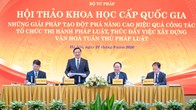 Tuân thủ pháp luật phải trở thành chuẩn mực văn hóa và giá trị chung của toàn xã hội