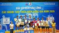 Đoàn TP.HCM thắng lớn tại Giải cầu lông thiếu niên quốc gia 2026 