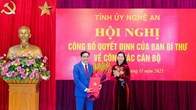 Chủ tịch UBND Hà Tĩnh giữ chức Phó Bí thư Tỉnh ủy Nghệ An