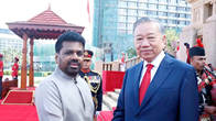 Lễ đón trọng thể Tổng Bí thư, Chủ tịch nước Tô Lâm thăm cấp Nhà nước Sri Lanka