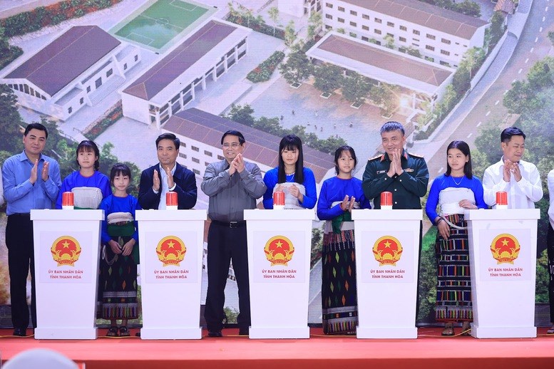 Khởi công đồng loạt các trường phổ thông nội trú liên cấp tại các xã biên giới đất liền - ảnh 3