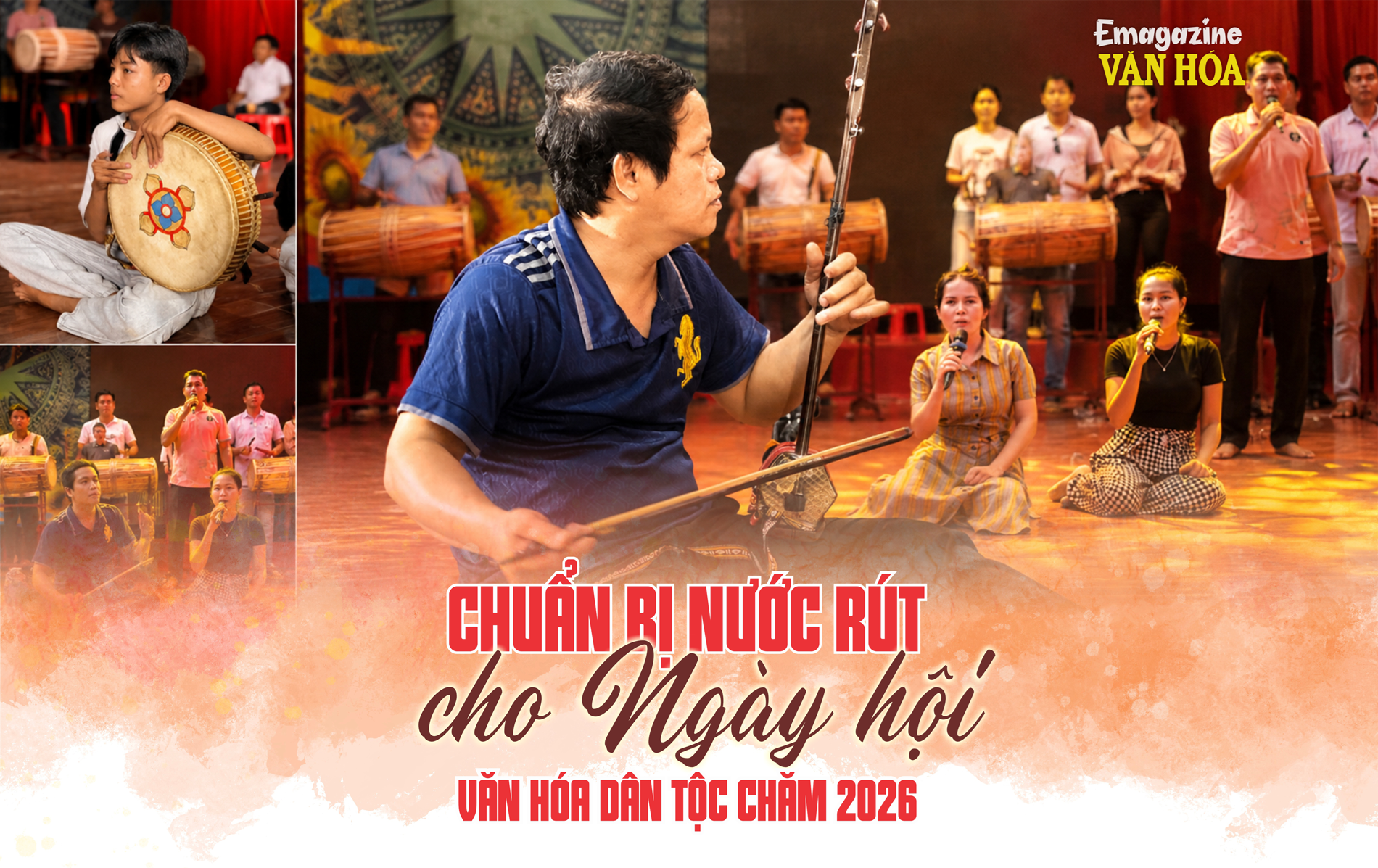 Chuẩn bị nước rút cho Ngày hội Văn hóa dân tộc Chăm 2026 tại Khánh Hòa với không khí tập luyện sôi nổi của các nghệ nhân và diễn viên